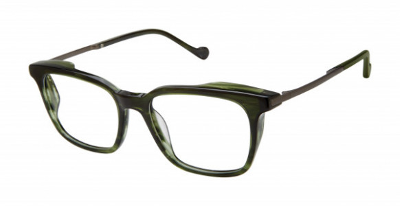 MINI 762001 Eyeglasses, Green Horn - 40 (GRN)