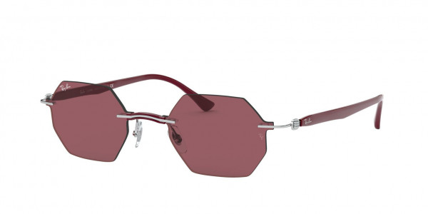 Ray-Ban RB8061 Sunglasses, 003/75 SILVER DARK VIOLET (SILVER)
