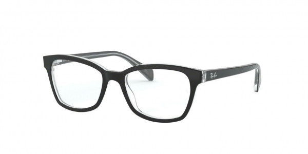 Ray-Ban Junior RY1591 Eyeglasses, 3529 BLACK ON TRANSPARENT (BLACK)