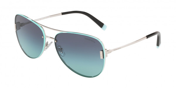 Tiffany & Co. TF3066 Sunglasses, 60019S SILVER TIFFANY BLUE GRADIENT (SILVER)