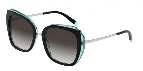 Tiffany & Co. TF4160 Sunglasses, 82853C BLACK ON CRYSTAL TIFFANY BLUE (BLACK)