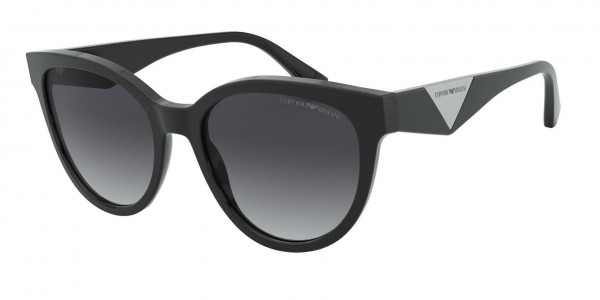 Emporio Armani EA4140 Sunglasses, 50018G SHINY BLACK GRADIENT GREY (BLACK)
