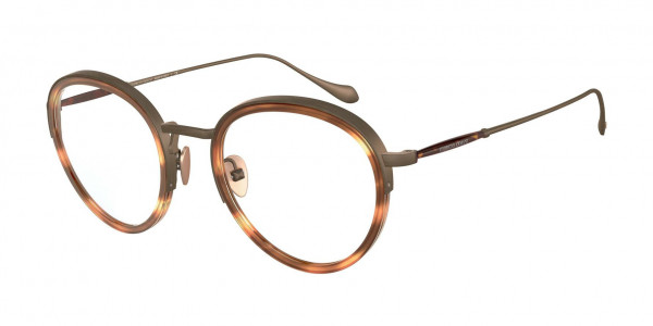 Giorgio Armani AR5099 Eyeglasses, 3259 STRIPED BROWN/BRUSHED BRONZE