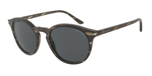 Giorgio Armani AR8122 Sunglasses, 577287 MATTE STRIPED BROWN GREY (BROWN)