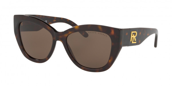Ralph Lauren RL8175 Sunglasses, 500373 SHINY DARK HAVANA BROWN (BROWN)