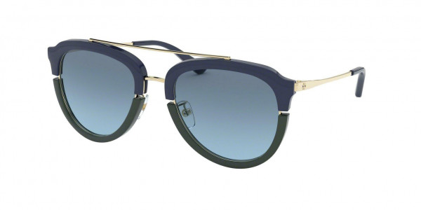 Tory Burch TY6072 Sunglasses, 17818F NAVY/RACING GREEN (BLUE)
