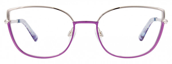 Paradox P5069 Eyeglasses, 080 - Shiny Purple & Silver