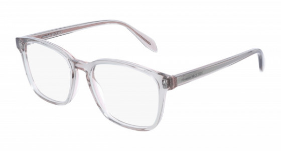 Alexander McQueen AM0244O Eyeglasses, 003 - BEIGE with TRANSPARENT lenses