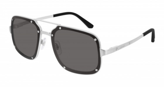 Cartier CT0194S Sunglasses, 001 - SILVER with GREY lenses