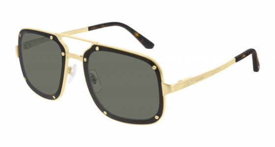 Cartier CT0194S Sunglasses, 002 - GOLD with GREY lenses