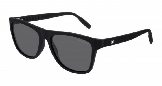 Montblanc MB0062S Sunglasses, 001 - BLACK with GREY lenses