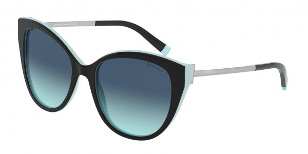 Tiffany & Co. TF4166 Sunglasses, 80559S BLACK ON TIFFANY BLUE TIFFANY (BLACK)