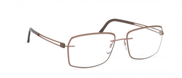 Silhouette Aperture Accent Rings JH Eyeglasses, 6040 Leather Brown