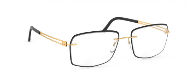Silhouette Aperture Accent Rings JH Eyeglasses, 7530 Gold / Black