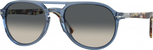Persol PO3235S Sunglasses, 120271 TRANSPARENT NAVY LIGHT GREY GR (BLUE)