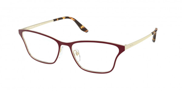 Prada PR 60XV CATWOLK Eyeglasses, 5521O1 CATWOLK TOP BORDEAUX/PALE GOLD (RED)