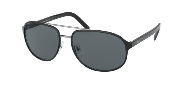 Prada PR 53XS HERITAGE Sunglasses, YDC0A9 HERITAGE TOP BLACK ON GUNMETA (BLACK)