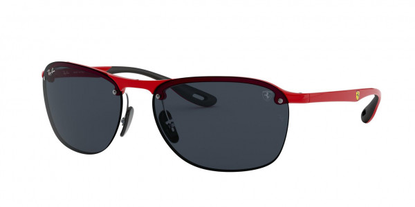 Ray-Ban RB4302M FERRARI Sunglasses, F62387 FERRARI RED DARK GREY (RED)
