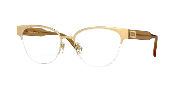 Versace VE1265 Eyeglasses, 1433 BLACK/GOLD (BLACK)