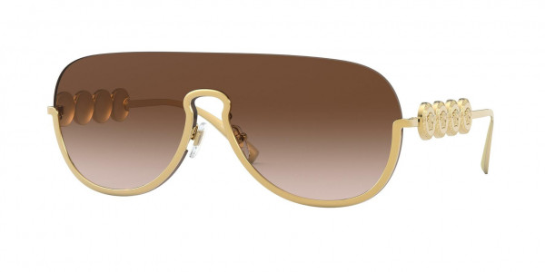 Versace VE2215 Sunglasses, 100213 GOLD LIGHT/DARK BROWN GRADIENT (GOLD)