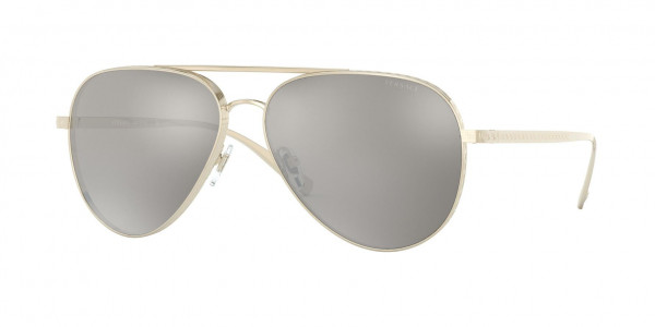 Versace VE2217 Sunglasses, 12526G PALE GOLD LIGHT GREY MIRROR SI (GOLD)