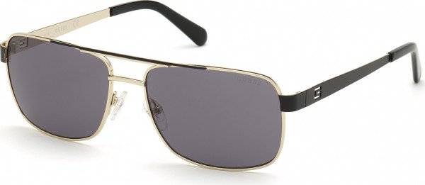 Guess GU6968 Sunglasses, 32A - Shiny Pale Gold / Black/Monocolor