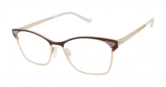 Tura TE265 Eyeglasses, Brown/Gold (BRN)