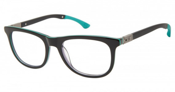Champion 3RING Eyeglasses, C01 BLACK/GREEN