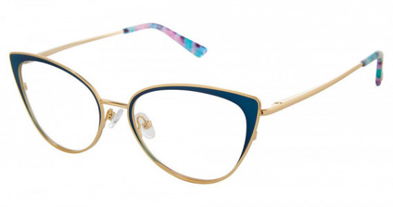 Glamour Editor's Pick GL1026 Eyeglasses, C03 TEAL / GOLD