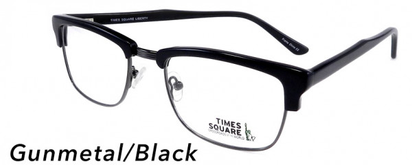 Smilen Eyewear Liberty Eyeglasses, Gunmetal/Black