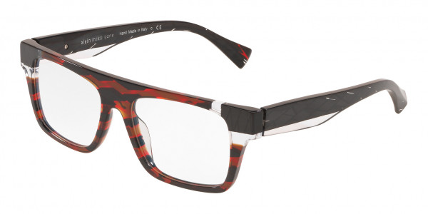 Alain Mikli A03109 CLAUDIEN Eyeglasses, 005 RED BLACK/CRYSTAL/BLACK CRYSTA (RED)