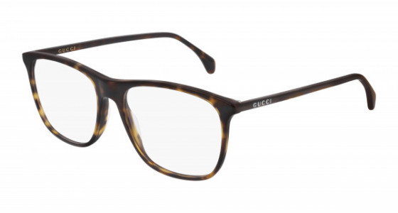 Gucci GG0554O Eyeglasses, 002 - HAVANA with TRANSPARENT lenses