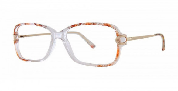 Modern Times ONWARD Eyeglasses, Brown/Crystal/Gold