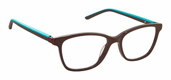 SuperFlex SF-553 Eyeglasses, (S302) BROWN TURQUOISE