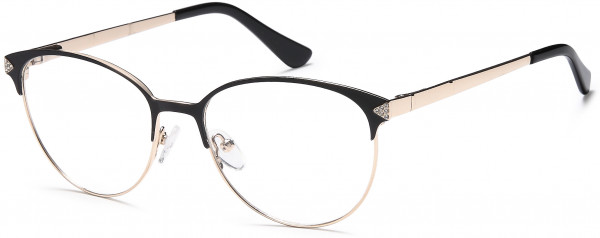 Di Caprio DC188 Eyeglasses, Black Gold