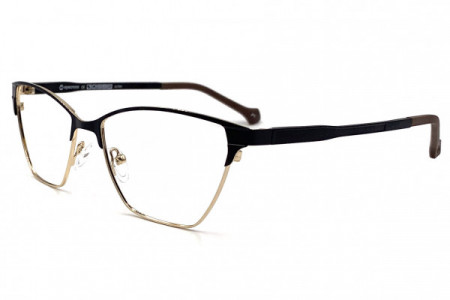Eyecroxx EC604MD Eyeglasses, C1 Black Gold