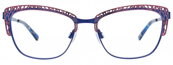 Takumi TK1130 Eyeglasses, 050 - Matt Royal Blue & Plum