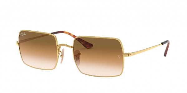 Ray-Ban RB1969 RECTANGLE Sunglasses, 914751 RECTANGLE ARISTA CLEAR GRADIEN (GOLD)