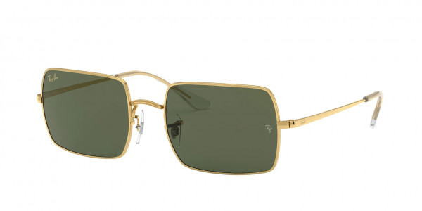 Ray-Ban RB1969 RECTANGLE Sunglasses, 919631 RECTANGLE LEGEND GOLD G-15 GRE (GOLD)
