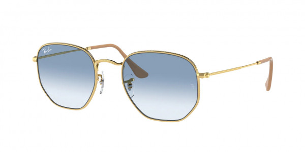 Ray-Ban RB3548 HEXAGONAL Sunglasses, 001/3F ARISTA (GOLD)