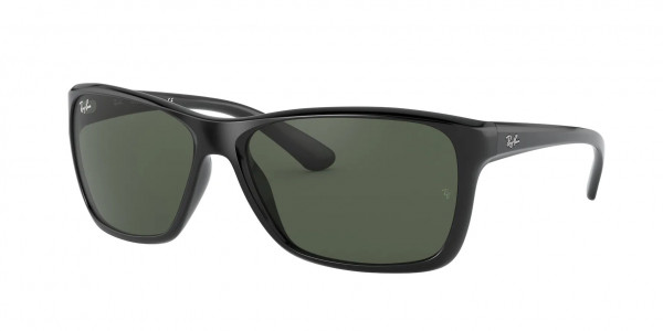 Ray-Ban RB4331 Sunglasses, 601/71 BLACK DARK GREEN (BLACK)