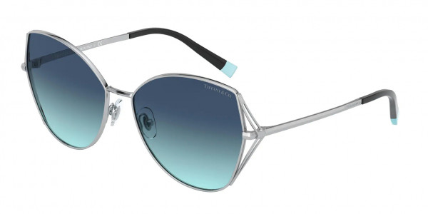 Tiffany & Co. TF3072 Sunglasses, 60019S SILVER TIFFANY BLUE GRADIENT (SILVER)