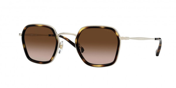 Vogue VO4174S Sunglasses, 848/13 PALE GOLD BROWN GRADIENT (GOLD)