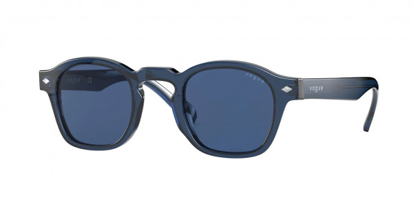 Vogue VO5329S Sunglasses, 276080 TRANSPARENT BLUE (BLUE)