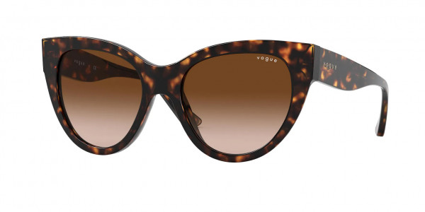 Vogue VO5339S Sunglasses, W65613 DARK HAVANA BROWN GRADIENT (BROWN)