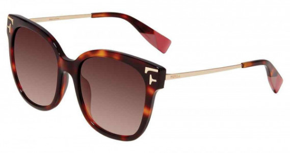 Furla SFU342 Sunglasses, Tortoise Red