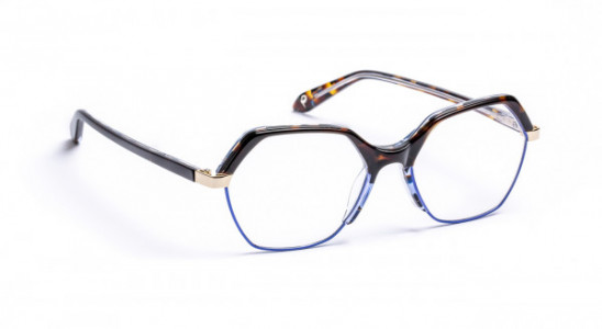 J.F. Rey PA073 Eyeglasses, DEMI/BLUE/SHINY GOLD (2050)