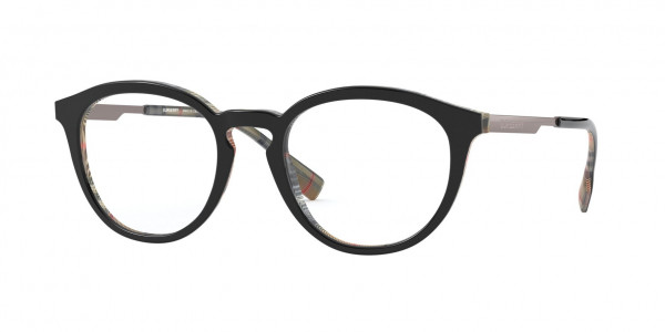 Burberry BE2321 KEATS Eyeglasses, 3838 KEATS TOP BLACK ON VINTAGE CHE (BLACK)