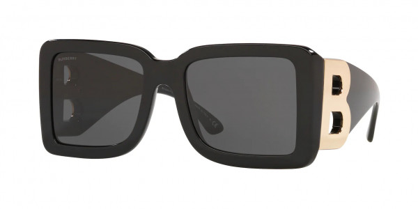 Burberry BE4312 FRITH Sunglasses, 390787 FRITH BLACK GREY (BLACK)