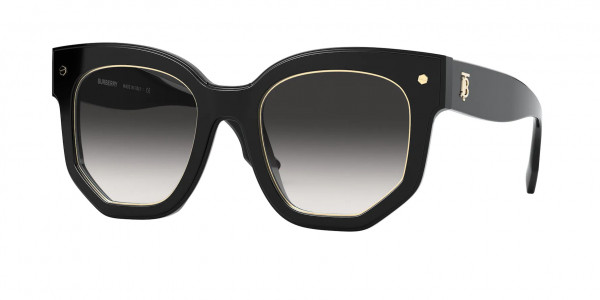 Burberry BE4307F PRIMROSE Sunglasses, 30018G BLACK (BLACK)